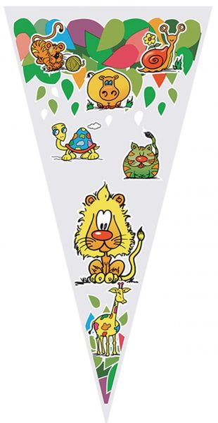40981 Cone Bag 20X40 Animals 100U
