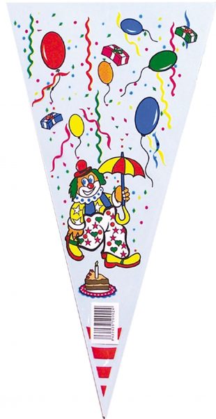 1549 Cone Bag 20X40 Clown Balloons 100U