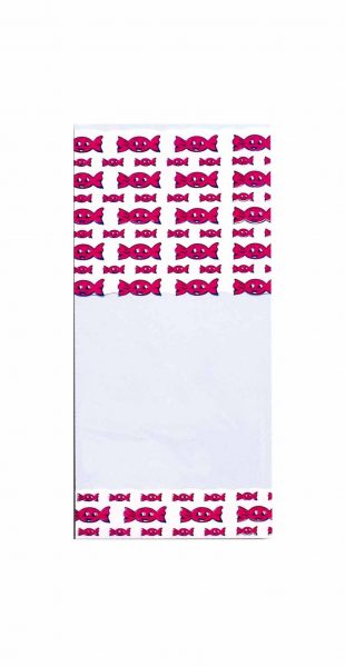40805 Rectangular Bag 12X25 Pink Candy 100U