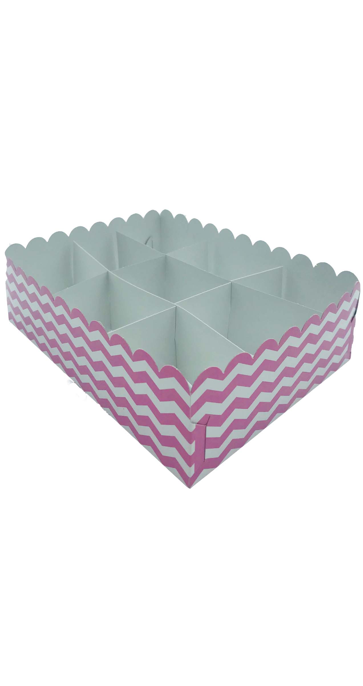 50395 Bandeja Modular 9 Compartimentos Rayas Rosa Pastel 1U